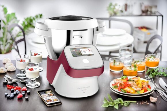 Moulinex, I-Companion Touch, Robot cuiseur, 17 fonctions, Connecté, Recettes sur l’écran, Capacité XL 10 personnes, Gris – Image 3