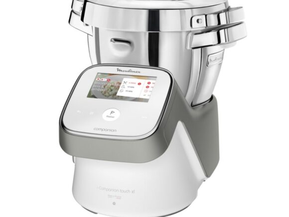 Moulinex, I-Companion Touch, Robot cuiseur, 17 fonctions, Connecté, Recettes sur l’écran, Capacité XL 10 personnes, Gris
